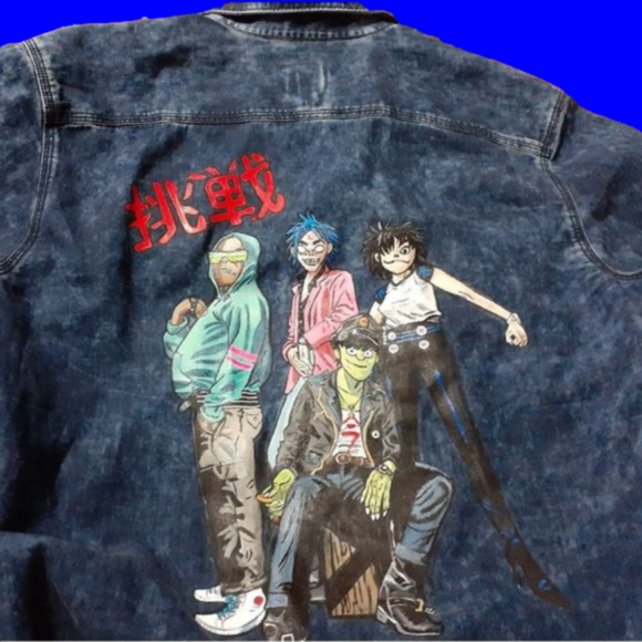 gorillaz Other - Lacoste live x gorillaz hand painted shirt